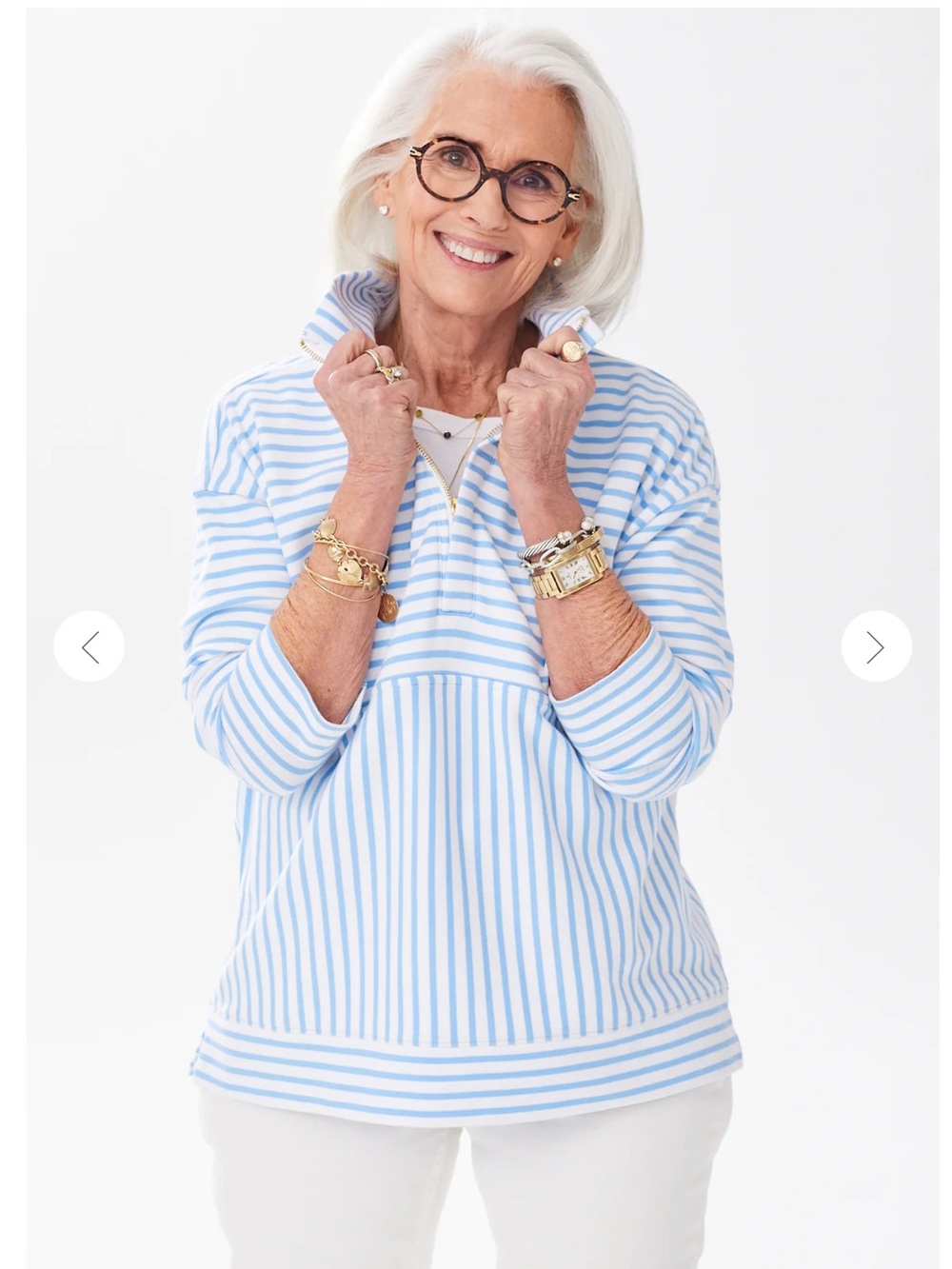 Alice Walk The Zip-Up Sweatshirt - Striped